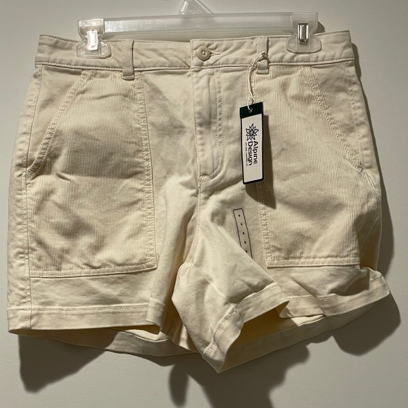 Alpine Design Womens Size 6 Off White Corduroy High Rise 5" Shorts - Picture 1 of 7